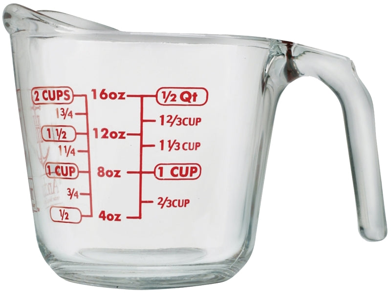 ANCHOR HOCKING Anchor Hocking 551770L13 Measuring Cup, Glass, Clear 2-Cup HOUSEWARES ANCHOR HOCKING