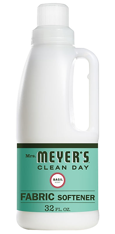 MRS MEYERS Mrs. Meyer's 014334 Fabric Softener, 32 oz, Liquid, Basil