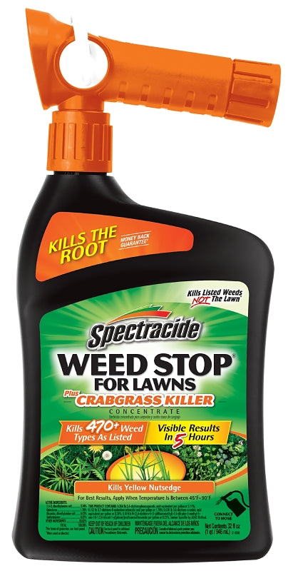 SPECTRACIDE Spectracide HG-95703 Weed and Crabgrass Killer, Liquid, Brown, 32 oz LAWN & GARDEN SPECTRACIDE