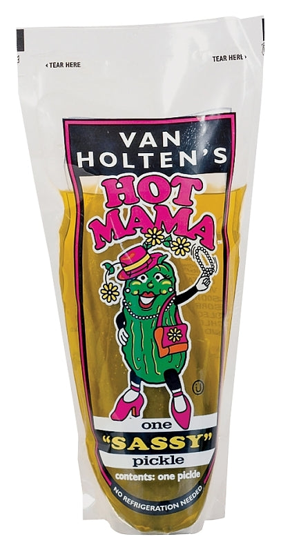 VAN HOLTENS Van Holtens Hot Mama Series HOTP12 Jumbo Pickle, 13.2 oz Pouch