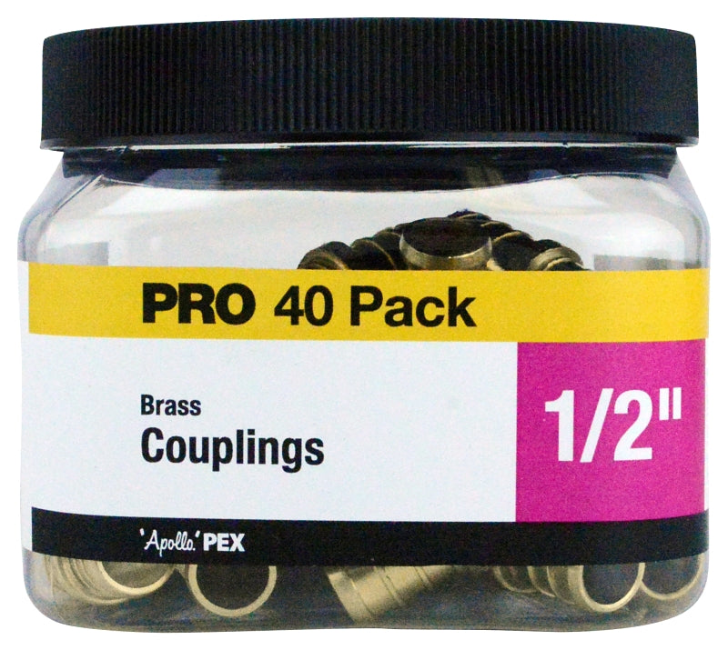APOLLO Apollo APXC1240JR Coupling, 1/2 in, Barb, PEX-B, Brass, 200 psi Pressure PLUMBING, HEATING & VENTILATION APOLLO
