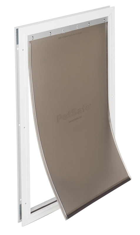 RADIO SYSTEMS PetSafe Freedom PPA00-10862 Pet Door, 16-1/4 in W, 27-1/8 in H, Aluminum, White