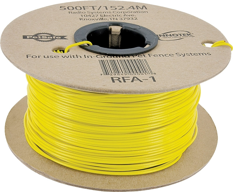 RADIO SYSTEMS PetSafe RFA-1 Fence Boundary Wire, 20 ga Wire, Yellow, 500 ft L PET & WILDLIFE SUPPLIES RADIO SYSTEMS
