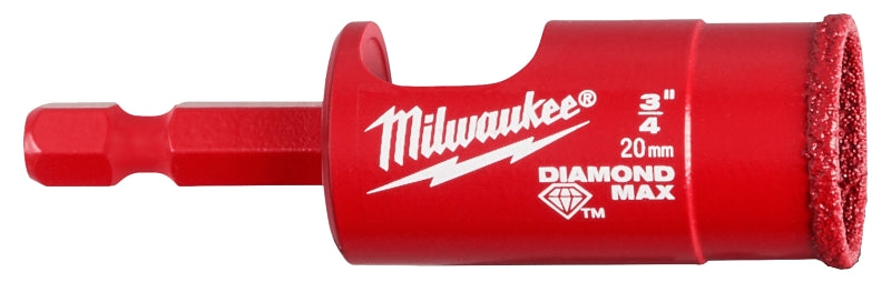 MILWAUKEE Milwaukee Diamond Plus 49-56-0515 Hole Saw, 3/4 in Dia, 1 in D Cutting, Diamond Grit Cutting Edge TOOLS MILWAUKEE