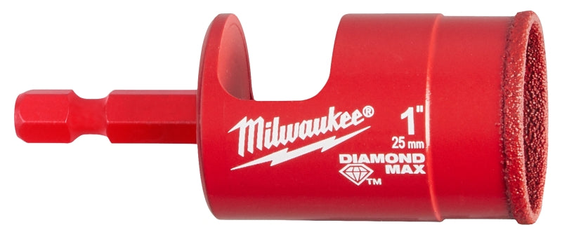 MILWAUKEE Milwaukee Diamond Plus 49-56-0517 Hole Saw, 1 in Dia, 1 in D Cutting, Diamond Grit Cutting Edge TOOLS MILWAUKEE