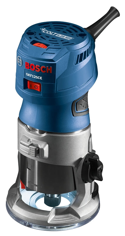 BOSCH Bosch GKF125CEN Palm Router, 7 A, 1/4 in Collet, 16,000 to 35,000 rpm Load Speed