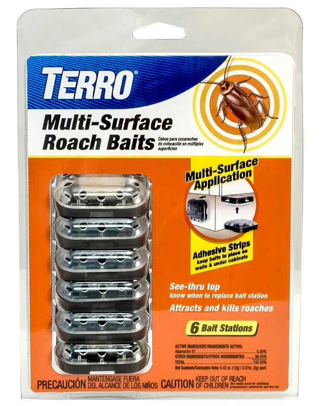 TERRO Terro T500 Multi-Surface Roach Bait, Solid, Cookie Dough