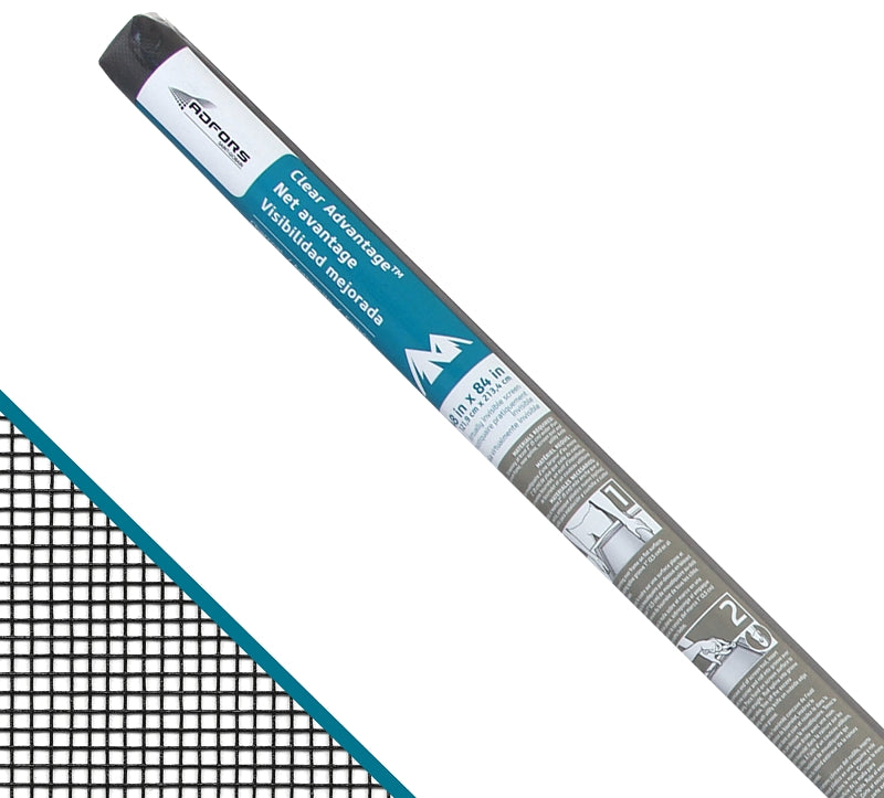 ADFORS Adfors Clear Advantage Series FCS9698-M Window Screen, 84 in L, 48 in W, Fiberglass, Charcoal