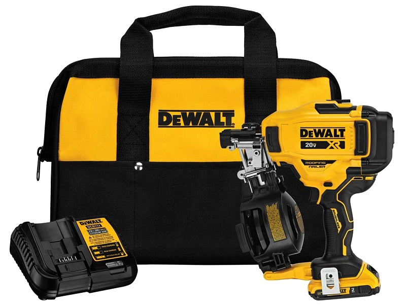 DEWALT DEWALT DCN45RND1 Roofing Nailer Kit, Battery Included, 20 V, 2 Ah, 120 Magazine TOOLS DEWALT