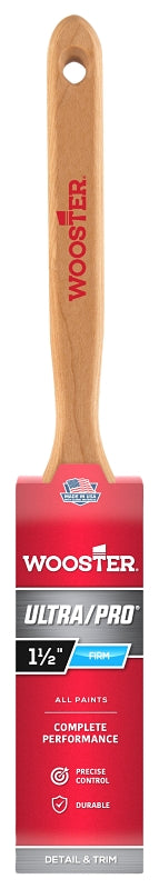 WOOSTER BRUSH Wooster 4175-1 1/2 Paint Brush, 1-1/2 in W, Flat Brush, 2-7/16 in L Bristle, Nylon/Polyester Bristle PAINT WOOSTER BRUSH