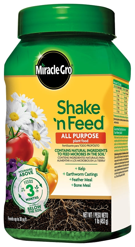 MIRACLE-GRO Miracle-Gro Shake 'n Feed 3001801 All-Purpose Plant Food, 1 lb, Solid