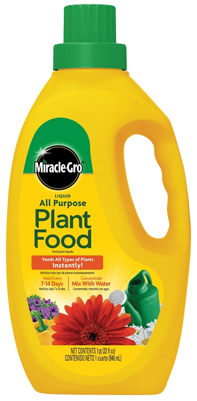MIRACLE-GRO Miracle-Gro 3001502 All-Purpose Plant Food, 32 oz, Bottle, Liquid, 12-4-8 N-P-K Ratio LAWN & GARDEN MIRACLE-GRO