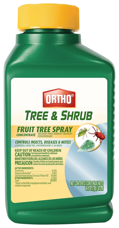 ORTHO Ortho 0424310 Spray Concentrate, Liquid, Fruit Tree, 16 oz Bottle
