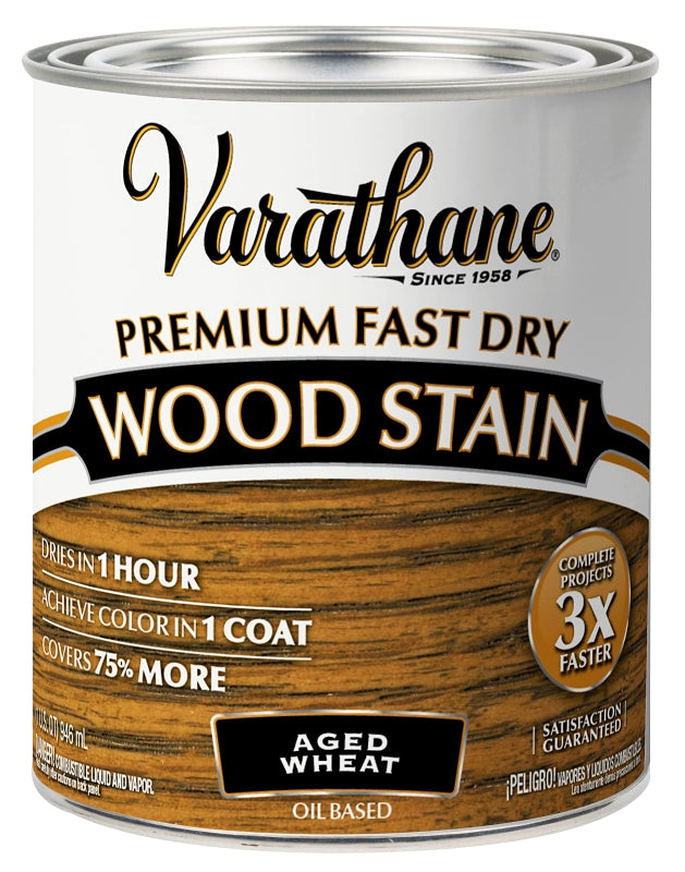 VARATHANE Varathane 333660 Premium Stain, Aged Wheat, Liquid, 1 qt PAINT VARATHANE