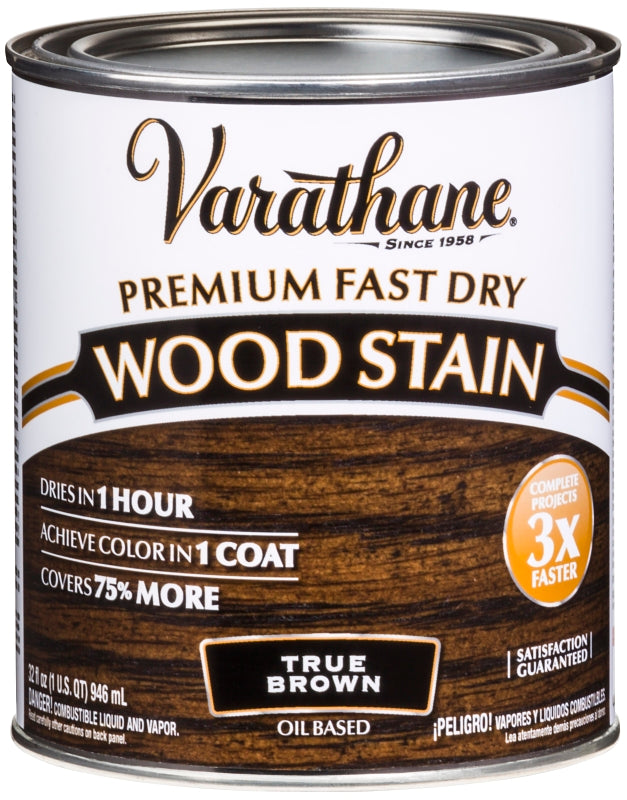 VARATHANE Varathane 333661 Premium Stain, True Brown, Liquid, 1 qt PAINT VARATHANE