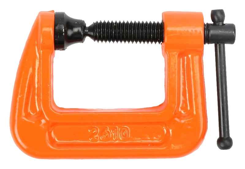 PONY Pony 2610 Light-Duty C-Clamp, 750 lb Clamping, 1 in Max Opening Size, 1 in D Throat, Cast Iron Body, Silver Body TOOLS PONY
