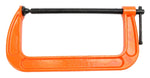 PONY Pony 2680 Classic C-Clamp, 1000 lb Clamping, 8 in Max Opening Size, 4 in D Throat, Ductile Iron Body, Orange Body