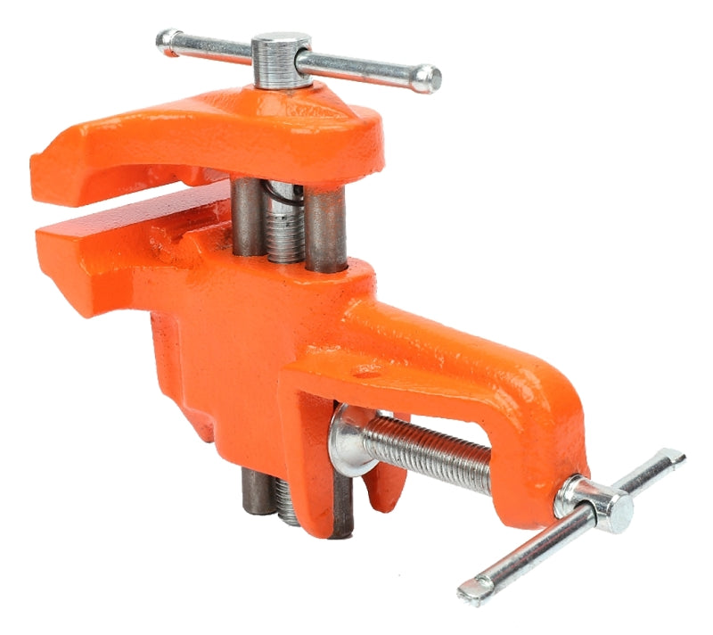 PONY Pony 13025 Light-Duty Vise, 2-1/2 in Jaw Opening, 3 in W Jaw, 1-1/2 in D Throat, Cast Iron, Clamp-On Jaw TOOLS PONY