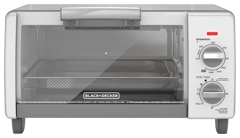 BLACK & DECKER Black+Decker TO1785SG Toaster Oven, 1150 W, 4-Slice, Knob Control, Gray/Silver APPLIANCES & ELECTRONICS BLACK & DECKER