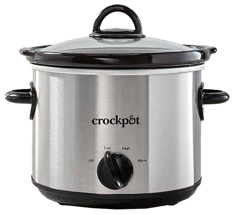 SUNBEAM RIVAL Crock-Pot 2135591 Slow Cooker, 3 qt Capacity, 110 VAC, 3200 W, Manual Control, Stainless Steel/Stoneware, Silver APPLIANCES & ELECTRONICS SUNBEAM RIVAL
