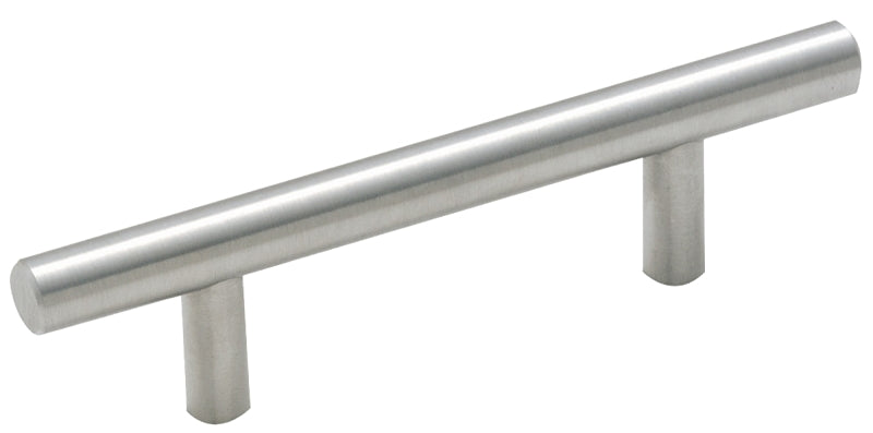 AMEROCK Amerock Bar Pulls Series 5PK19010CSG9 Cabinet Pull, 5-3/8 in L Handle, Carbon Steel, Sterling Nickel