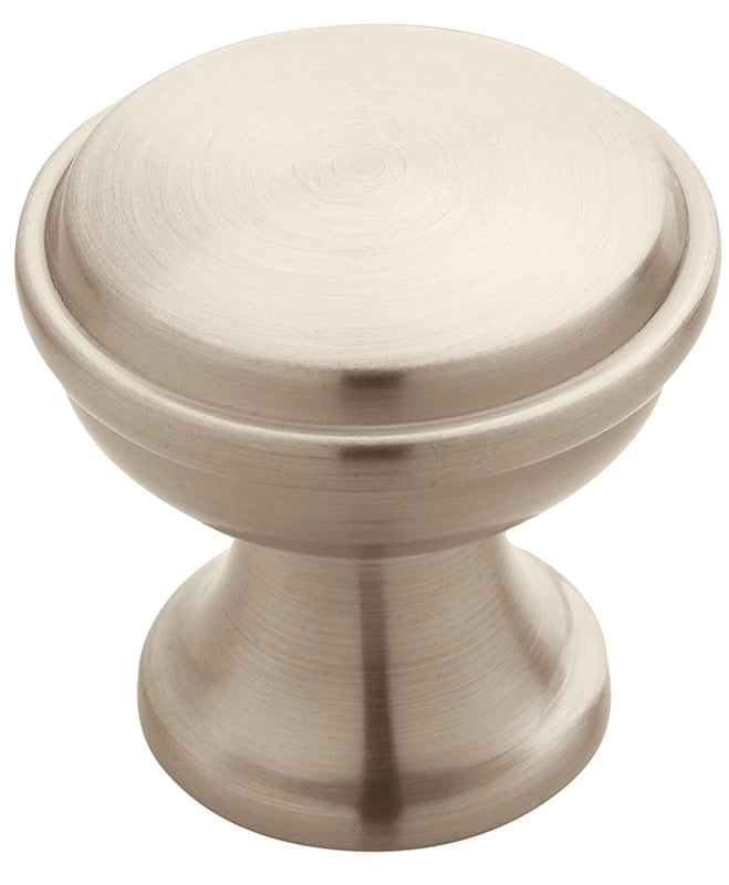 AMEROCK Amerock Westerly Series BP53718G10 Cabinet Knob, 1-3/16 in Projection, Zinc, Satin Nickel