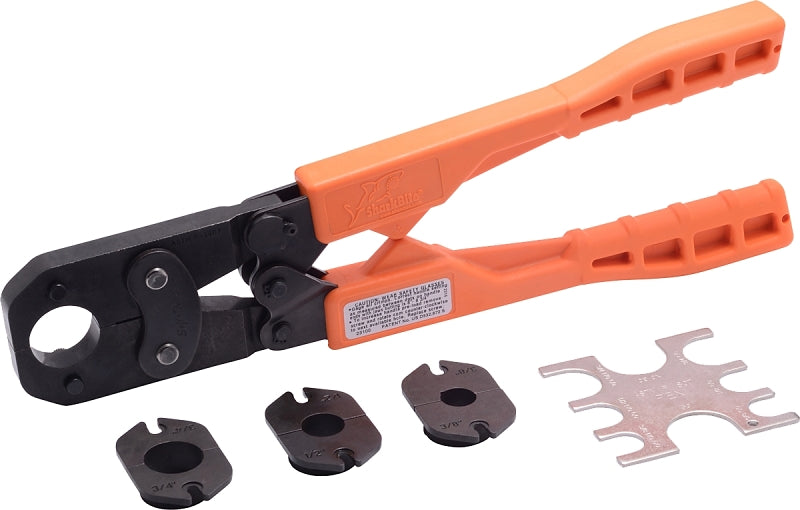 SHARKBITE SharkBite 23100 Multi-Head Kit, 3/8 to 1 in Crimping, Orange Handle PLUMBING, HEATING & VENTILATION SHARKBITE