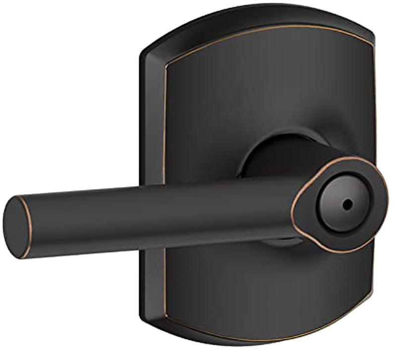 SCHLAGE LOCK Schlage F Series F40V BRW 716 Privacy Lever, Mechanical Lock, Aged Bronze, Residential, 2 Grade HARDWARE & FARM SUPPLIES SCHLAGE LOCK