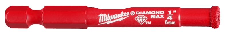 MILWAUKEE Milwaukee Diamond Plus 49-56-0505 Hole Saw, 1/4 in Dia, 1 in D Cutting, 5/8-18 Arbor, Diamond Grit Cutting Edge