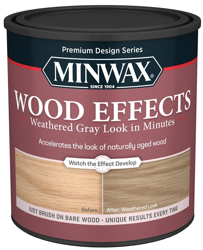 MINWAX Minwax 402140000 Weathered Stain, Weathered Gray, Liquid, 1 qt PAINT MINWAX
