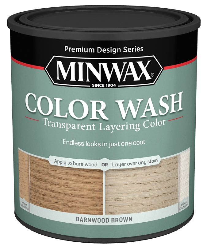 MINWAX Minwax 401140000 Wood Stain, Barnwood Brown, Liquid, 1 qt