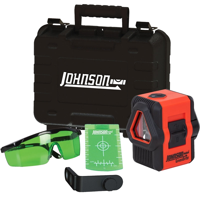 HULTAFORS Johnson 40-6647 Laser Kit, 50 ft, +/-5/32 in at 30 ft Accuracy, 3-Beam, 3-Line, Green Laser