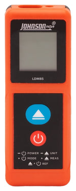HULTAFORS Johnson LDM85 Laser Distance Meter, Functions: Area, Continuous Use, Length, Volume, 2 in to 85 ft, Backlit LCD Display