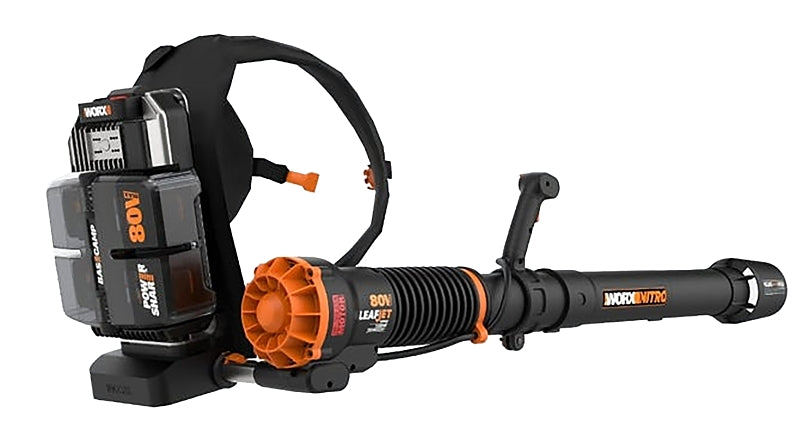 WORX Worx Nitro WG572 Cordless Blower, Battery Included, 5 Ah, 20 V, Lithium-Ion, 800 cfm Air OUTDOOR LIVING & POWER EQUIPMENT WORX