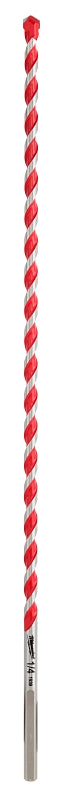 MILWAUKEE Milwaukee SHOCKWAVE Impact Duty 48-20-9012 Drill Bit, 1/4 in Dia, 12 in OAL, Wide Flute, 1/4 in Dia Shank, 3-Flat Shank