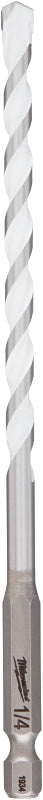 MILWAUKEE Milwaukee SHOCKWAVE 48-20-8886 Drill Bit, 1/4 in Dia, 6 in OAL, Multi-Material, Twist Flute, 1/4 in Dia Shank, Hex Shank