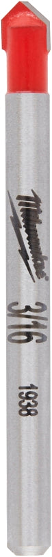 MILWAUKEE Milwaukee 48-20-8981 Drill Bit, 3/16 in Dia, 2 in OAL, 1/8 in Dia Shank, Round Shank, Carbide TOOLS MILWAUKEE
