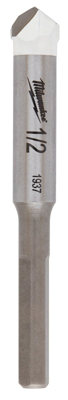 MILWAUKEE Milwaukee 48-20-8995 Drill Bit, 1/2 in Dia, 3-3/4 in OAL, 1/4 in Dia Shank, Round Shank TOOLS MILWAUKEE