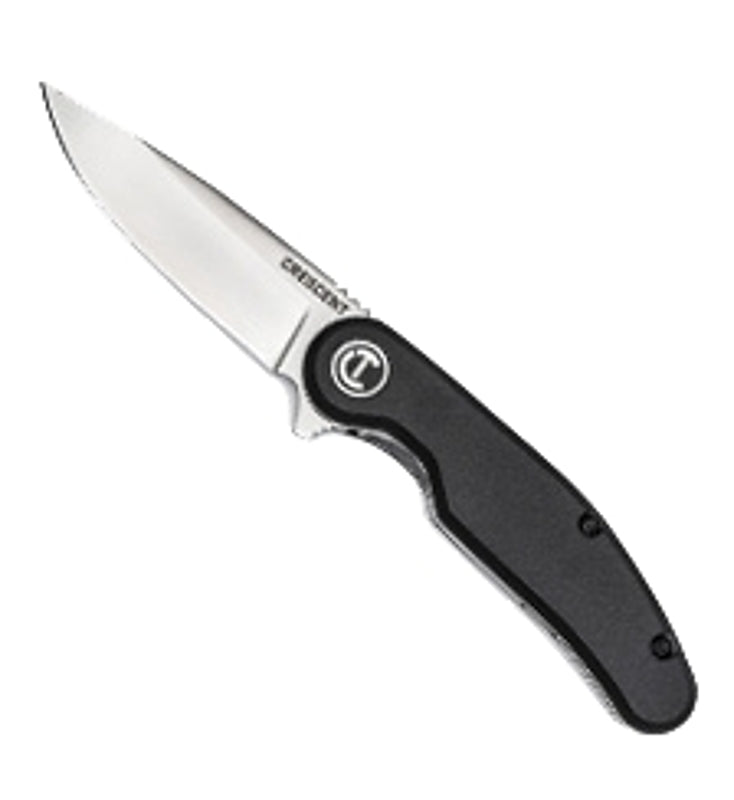 CRESCENT Crescent CPK325C Pocket Knife, 3-1/4 in L Blade, 1 in W Blade, Stainless Steel Blade, Straight, Ergonomic Handle ELECTRICAL CRESCENT