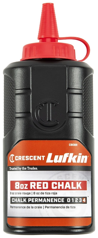 LUFKIN Crescent Lufkin CB08R Chalk Refill, Red, 8 oz Bottle
