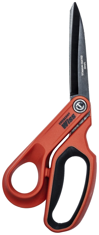 WISS Wiss CW10TL Left Hand Tradesman Shear, 10 in OAL, 3-3/4 in L Cut, Steel Blade