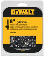 DEWALT DEWALT DWO1DT608 Pole Saw Chain, Low-Vibration Chain, 8 in L Bar, 3/8 in TPI/Pitch, 34-Link