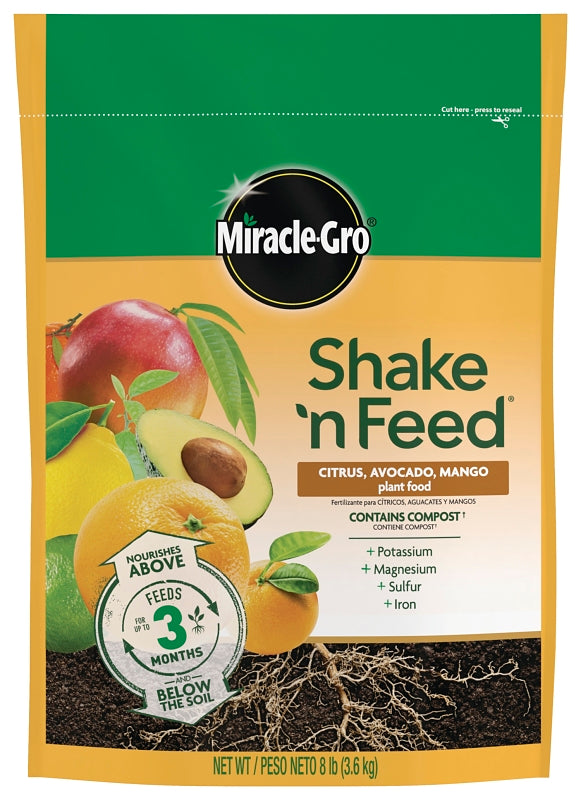 MIRACLE-GRO Miracle-Gro 3002810 Plant Food, 8 lb Bag, Granular, 8-2-10 N-P-K Ratio