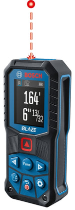 S-B POWER TOOL Bosch BLAZE GLM165-22 Laser Measure, Functions: Real-Time Length, Distance, Area, Volume, Indirect Measurements, 165 ft