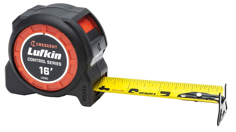 LUFKIN Crescent Lufkin Control Series L1016C Tape Measure, 16 ft L Blade, 1-3/16 in W Blade