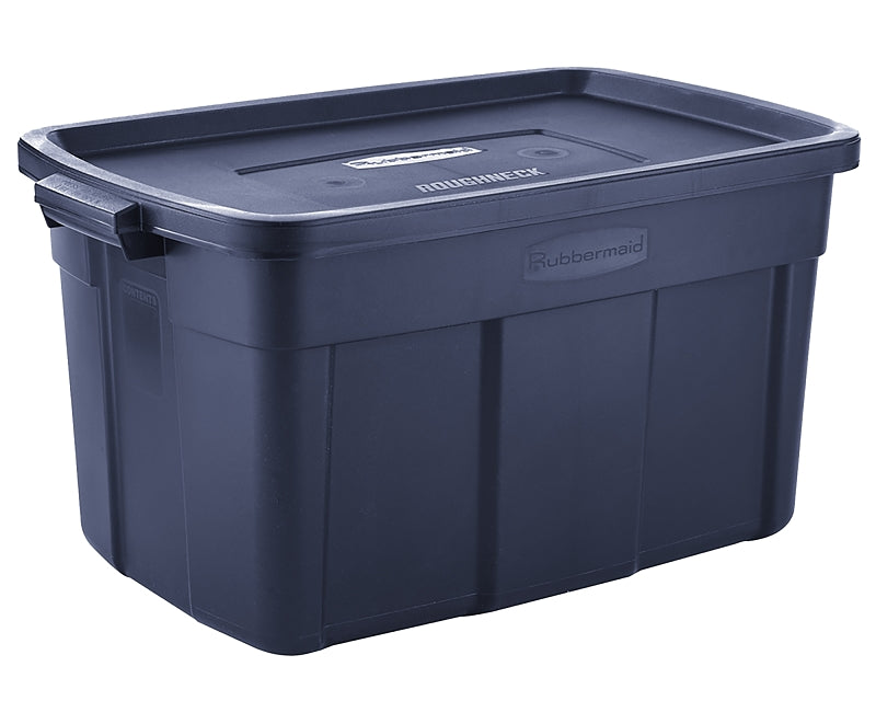 RUBBERMAID Rubbermaid Roughneck RMRT310000 Storage Box, Polyethylene, Navy Blue, 32-3/10 in L, 20-2/5 in W, 16-7/10 in H