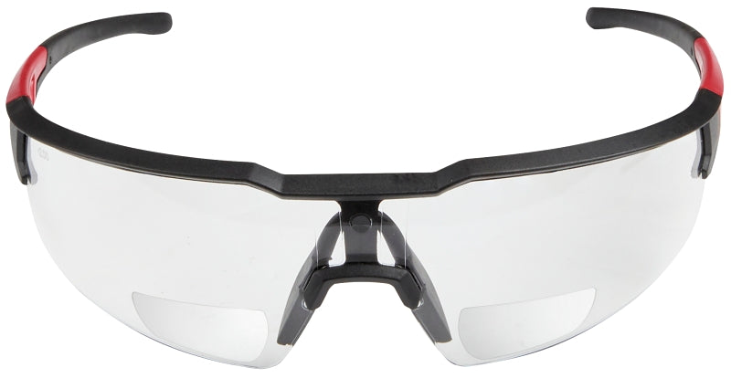 MILWAUKEE Milwaukee 48-73-2202 Safety Glasses, Unisex, Scratch-Resistant Lens, Polycarbonate Lens, Plastic Frame, Black/Red Frame CLOTHING, FOOTWEAR & SAFETY GEAR MILWAUKEE