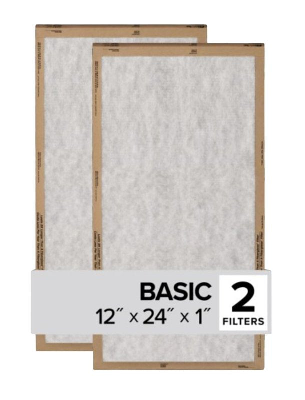 FILTRETE Filtrete FPL20-2PK-24 Air Filter, 24 in L, 12 in W, 2 MERV, For: Air Conditioner, Furnace and HVAC System