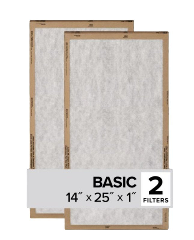 FILTRETE Filtrete FPL04-2PK-24 Air Filter, 25 in L, 14 in W, 2 MERV, For: Air Conditioner, Furnace and HVAC System