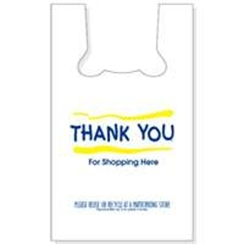 NOVOLEX Novolex 1015254 T-Shirt Bag, 7 in L, 12 in W, Plastic, White